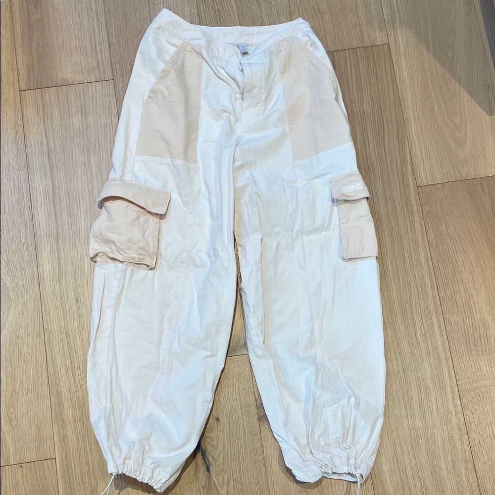 adidas White Cargo Track Pants